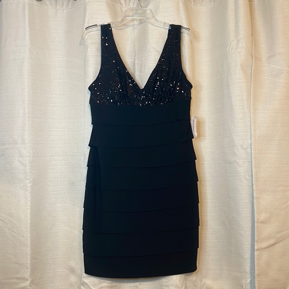 Black Sequin/Bandage Dress NWT